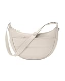 LARKSON Crossbody Bag Damen & Herren Beige - Emma - Puffer Umhängetasche im Halbmond Design - Halbrunde Schultertasche - Puffy Moon Bag - Wasserabweisend