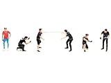 Pro Wrap 6 Piece Diecast Figure Set (6 Figures) Limited Edition for 1/64 Scale Models by American Diorama AD-2413MJ