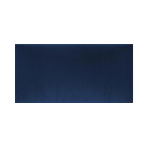 TRANS – PAL Wall Mounted Upholstered Headboard – Velvet 3D Soundproof Panels, Accent Wall Panels, Queen/King Size, Anti-Collision Padding for Kids’ Rooms 600x300mm, (Pack of 1/2/4/6) (2, NAVY)