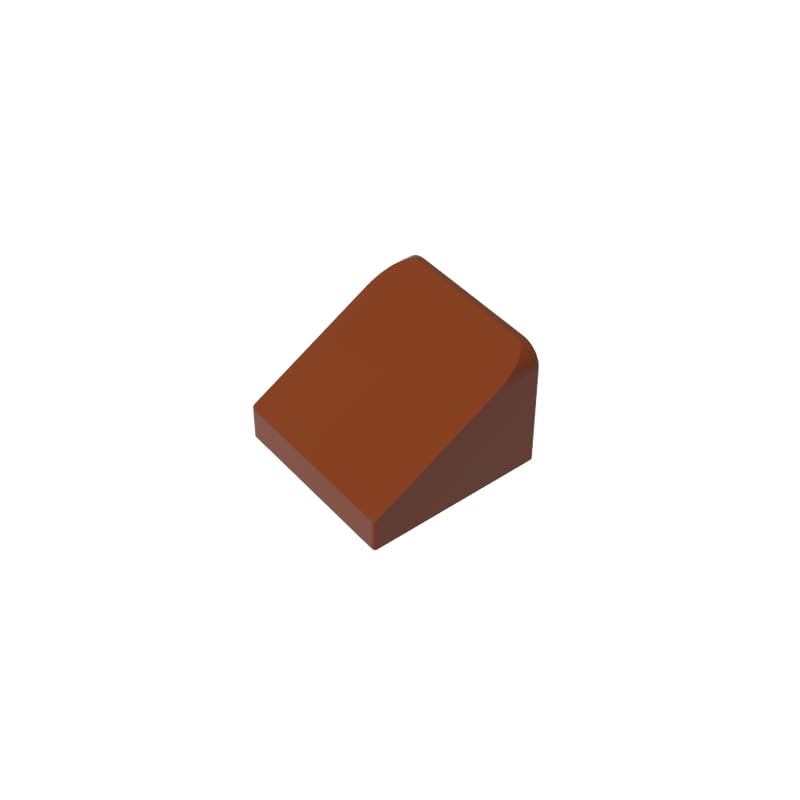 GDS-833 - Inclinazione 30°, 1x1x2/3, 50 pezzi, compatibile con Lego 54200, 50746, 35338, parti fai da te e componenti MOC per grandi marche di mattoni, colore: Marrone rosso 192