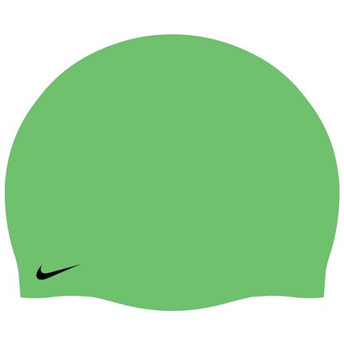 Nike Silicone Youth Swim Cap, Green Shock