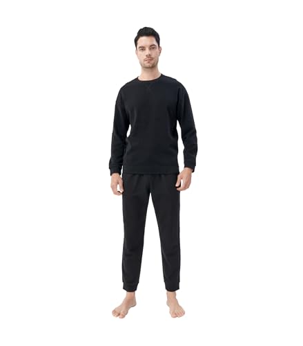 DAVID ARCHY Pajamas for Men Warm Pajamas Set Soft Cotton Men