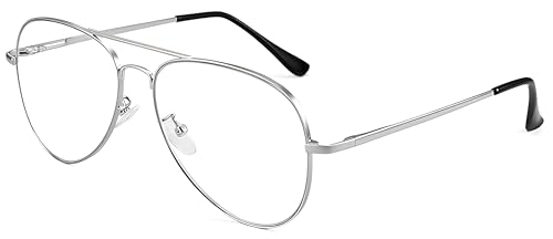 Image of Roshfort Lucky Bhaskar Zero Power Blue Cut Computer Glasses | Anti Glare, Lightweight & Blocks Harmful Rays | UV Protection Specs | Men & Women | Large | German101