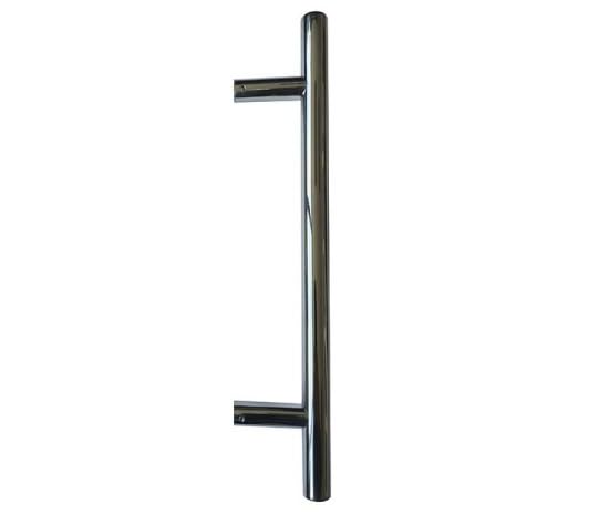 KOOPLES HARDWARE 25mm Guardsman Pull Handles Grade 304 Stainless Steel Brushed Finish – Bolt Through Fixing for Commercial Doors (Polished Stainless Steel, 400x25x300mm)