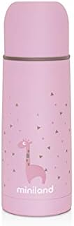 Miniland 89217 Liquid Thermos of 350ml with rubbery Exterior, Rose