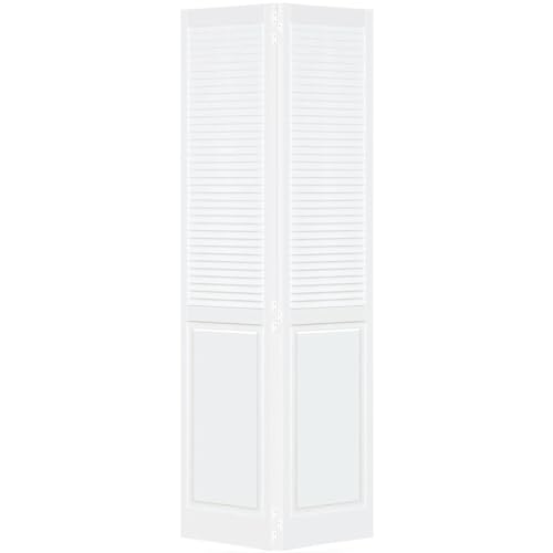 Kimberly Bay Bi-fold Traditional Louver-Panel, White (80 x 30)