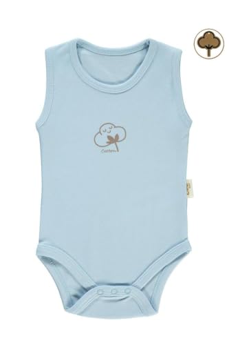 Civil Baby Bebek Organik Çıtçıtlı Badi 0-18 Ay Mavi 6-9 Ay