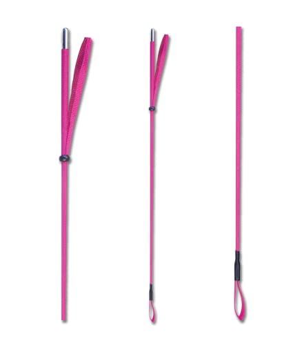 Frustino da equitazione colorato con cinturino da polso in nylon e tappo color argento.