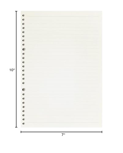 Image of Zelten Loose Leaf Punched Paper Refills Paper for 6 Hole Binder Personal Organizer Diary Notebook Refillable Planner (Lined,B5 /26 Hole)