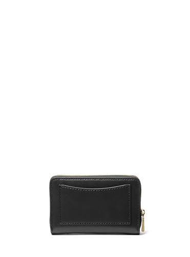 Image of Michael Kors Jet Set Small Zip Around Card Case, Gold-Tone Hardware /Sahara Leather /Black