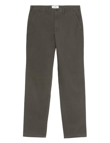 Image of Marks & Spencer Mens Solid Mid Rise Regular Fit Chinos