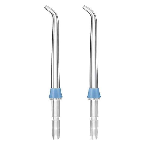 2Pcs Replacement Classic Jet Tips for Waterpik Flosser WP100 WP250 WP300 WP450 WP660 WP900Other Oral Irrigators(Blue) Cover