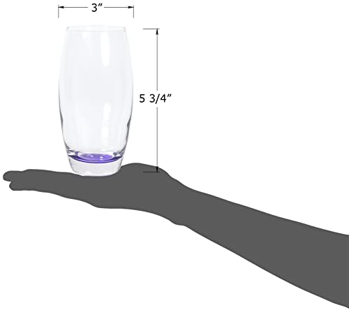 Red Co. Large 16 Oz Multicolored Drinking Glass Set Of 6 For Water, Beverage, Cocktail, Mixed Drinks #TOP4