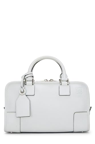 Loewe, Pre-loved White Leather Amazona 28, Blue