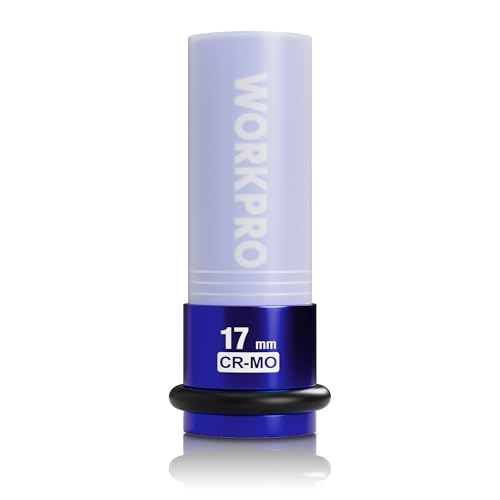 Image of WORKPRO 1 /2 inch Drive Lug Nut Impact Duty Socket, 17mm Deep Thin Wall Socket | Made of Premium Cr-Mo Steel, Non-Marring Lug Nut Wheel Sockets for Car