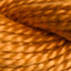 Hilo de algodón perlado DMC color marrón dorado mediano tamaño 3
