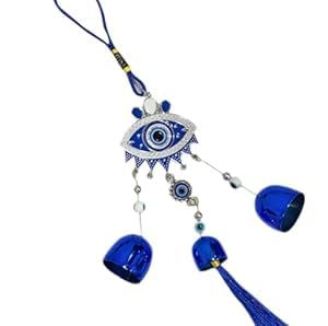 Eminent 3 Bells Wind Chimes for Home Positive Energy, Evil Eye Hanging, Evil Eye Home Decor Items, Hanging Decorative Items for Home, Car (Eye)-image-32
