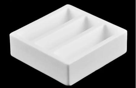 Three-Grid Sample Classification Crucible with partition Corundum ark 99% Alumina Corundum ark