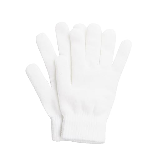 UTTPLL Stretchy-Mittens-Sports-Knit-Gloves Women Men Magic Gloves Unisex Winter Full Finger Elastic Warm Mittens Cospaly Costume White One Size