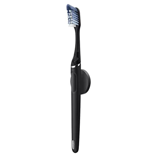 Image of Oral-B Clic Manual Toothbrush, Onyx Black, with Magnetic Toothbrush Holder - 1 Count 049-09-6257 1.0 Count