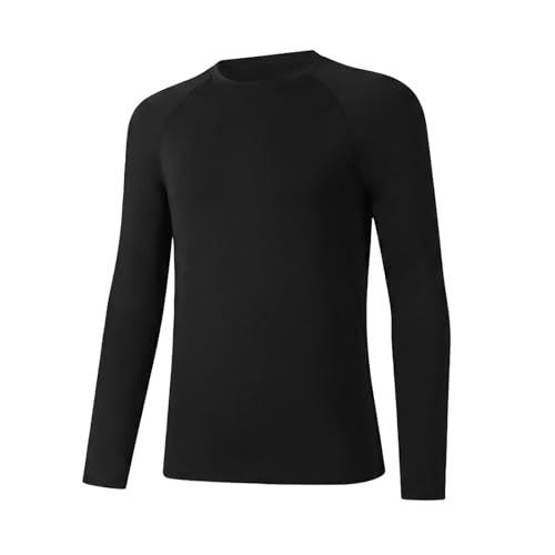 VanKee Camiseta de Manga Larga Compresiva para Niños Transpirable Secado Rápido Camisetas Interior Deportiva Ligero Elasticidad Camiseta Deportiva para Niño Funcional Base Layer Top para Correr Fútbol