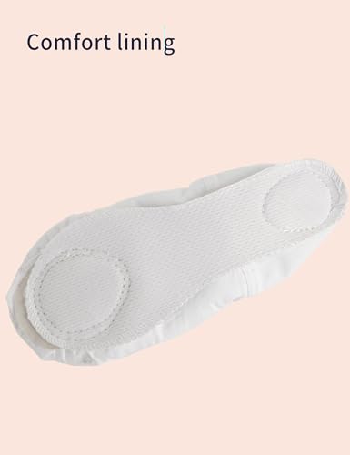 Dance Shoes for Girls Pink Ballet Flats Rainbow Glitter Ballerina Slippers with Elastic Laces3