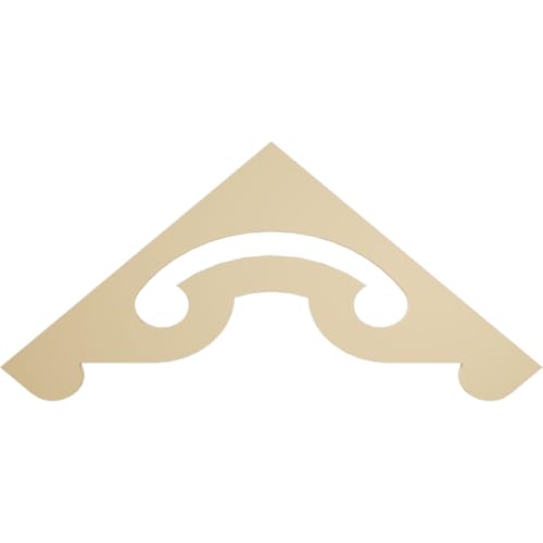 60"W x 25"H x 1 1/2"P (10/12) Pitch Northwest Signature Urethane Gable Pediment, Primed Tan