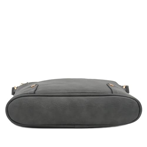 Image of ALYSSA Triple Zip Pocket Large Crossbody Bag