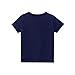 Kids Girls Rabbit Print Tshirt Cute Stretchy Short Sleeve Crew Neck Basic Tee Summer Loose Fit (Navy, 12-13 Years)