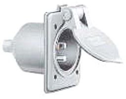 HUBBELL WIRING DEVICES HBL61CM64 Connector, Power Entry, Plug, 15A