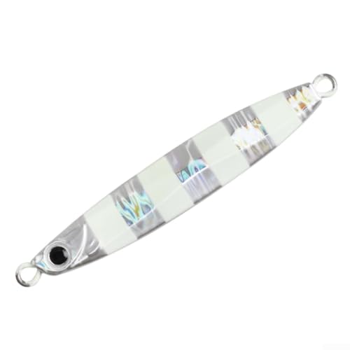 Slow Rocking Sinking Jig Metal Fishing Lure with Fish Eye Design Glow Effect for Sea Fishing Blackfish Yellowtail for snapper Mackerel Swordfish 35g 4