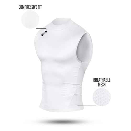 Nxtrnd Men's Turtleneck Compression Tank Top, Sleeveless Mock Neck2