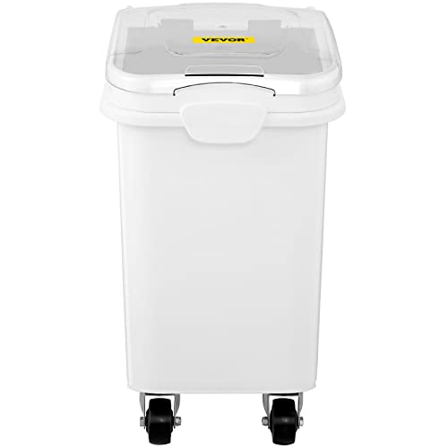 Mophorn 27 Gallon Ingredient Storage Bin 500 Cup Ingredient Bin With Scoop And Sliding Lid Commercial Food Container Ideal For Kitchen, White #TOP7