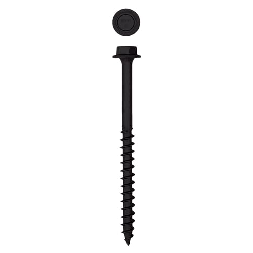 SPAX 3/8" x 5" Exterior Hex Head Structural Wood Lag Screws Powerlags Hex (150 EA) Bulk Pail Bit Included Heavy Duty Rust Resistant