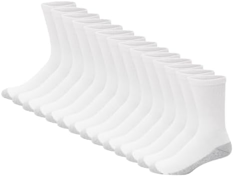 Hanes Men's Double Tough Socks, Crew and Ankle Moisturing Wicking...