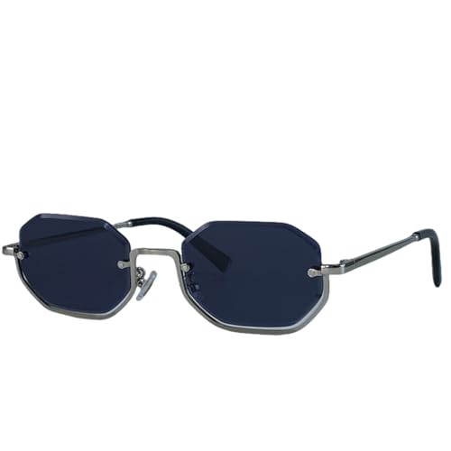 Lunettes de soleil punk femmes monture métallique vintage accessoires mode