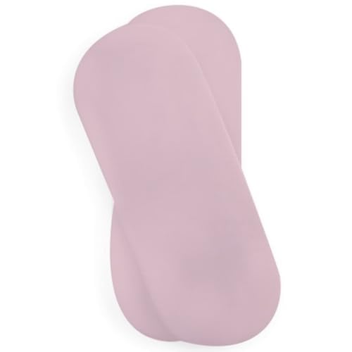 Clair de Lune 2 Pack Fitted Jersey Cotton Moses Basket Sheets 74 x 30 cm (Pink)