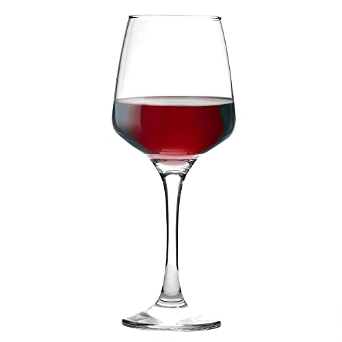 Argon Tableware Red Wine Glasses Set of 24-400ml - Tallo Collection - Large Dishwasher Safe White Wine Glasses Set for Restaurant, Hen Party, Celebrations