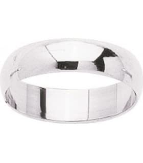 Alliance mariage or blanc 9 carats Amira 5mm 63 de style intemporel