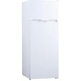 MEDION Kühl-Gefrierkombination (206 Liter, 169L Kühlteil, 37L Gefrierteil, freistehend, 40 dB, Gemüseschublade, Türanschlag wechselbar, MD 37298) weiß