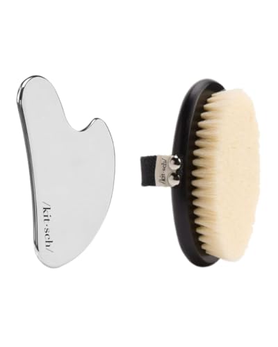 Kitsch Stainless Steel Gua Sha & Exfoliating Body Scrubber with D...