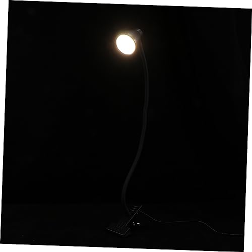 SHINEOFI 1 Pieza LED Clip Negro de Regulable Escritorio y Dormitorio Iluminación Práctica Hogar y Cafeterías