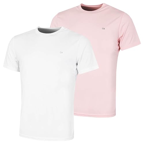 Calvin Klein Men's 2 Pack Lightweight Wicking Performance Tech T-Shirt