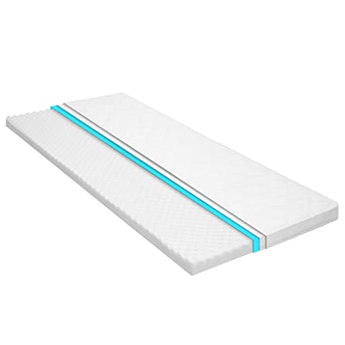 Nqyjm Sobrecolchón 120x200 cm Espuma de Gel frío 6 cm Perfil Huevo Los colchones elásticos Son cómodos y Transpirables