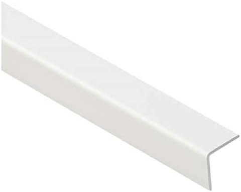 White PVC 90° Corner Trim 2.5 m (98.43 in) – 10 × 10 mm to 50 × 50 mm Wall Edge Protector TMW Profiles (40mm x 40mm x 2.5M)