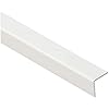 Cezar PVC Corner Angle Trim – 10 × 10 mm to 50 × 50 mm - White Wall Guard Edge Protector - Impact-Resistant 1m Length TMW Profiles (40mm x 40mm x 1M)