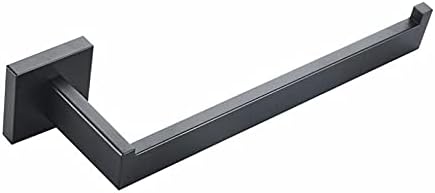 Matte Black 4-Piece Set Bathroom Accessories 304 Stainless Steel Wall Mount Toilet Holder Towel Bar Ring Robe Hook - ( Color: Towel Ring )