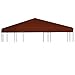 vidaXL Toldo de Cenador 310 g/m² Casa Jardín Terraza Patio Piscina Decoración Diseño Estilo Lona Cubierta Capa Dosel Parasol Estor 3x3 m Terracota