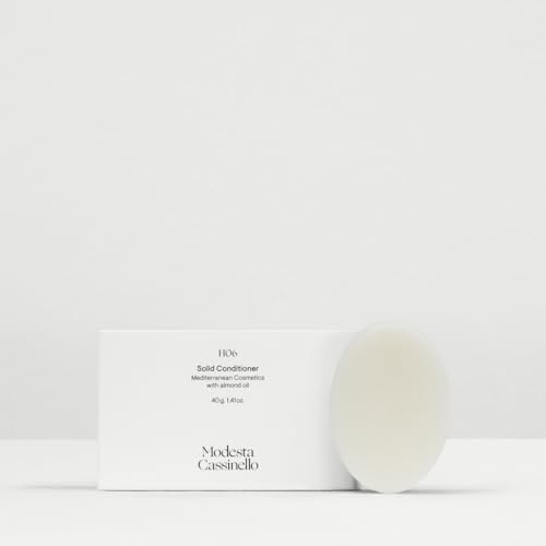 Modesta Cassinello - H06 Acondicionador Sólido - Con Manteca de Karité y Aceite de Almendras Dulces - Acondicionador Vegano para Todo Tipo de Cabellos - 40 gr