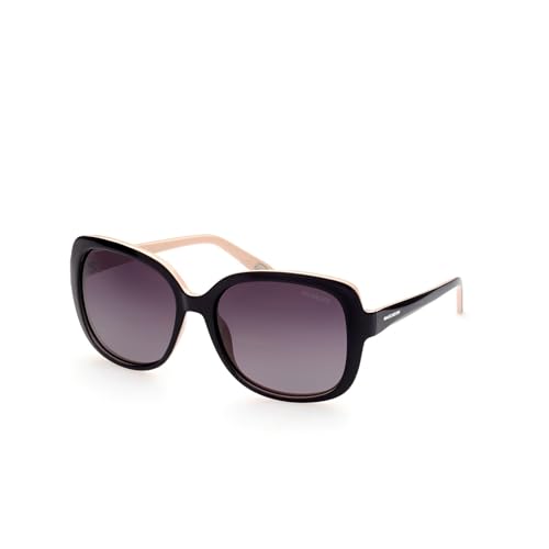 Skechers Se6126 Gafas De Sol Para Mujer, Gafas De Sol Casual Ligeras, Lentes Cuadradas, Lentes Polarizadas Ahumadas, Negro Luminoso Skechers Se6126 Gafas De Sol Para Mujer, Gafas De Sol Casual Ligeras, Lentes Cuadradas, Lentes Polarizadas Ahumadas, Negro Luminoso